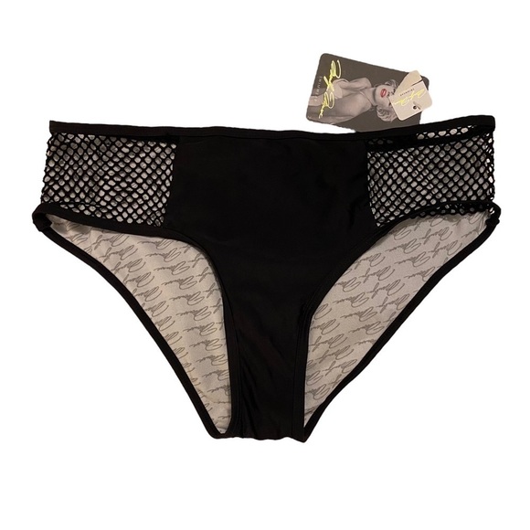 Marilyn Monroe crochet hipster bikini bottom black NWT - Picture 1 of 5